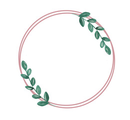 Frame Bouquet of Flowers Botanical Watercolor