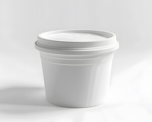 Ice cream, yogurt bucket realistic blank mockup of food container empty for branding. 