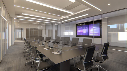 Modern Conference Room with High-Tech