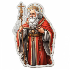 Obraz premium Festive Spirit: A Priest in Christmas Attire 59 of 103