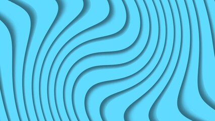 Abstract Blue Wavy Pattern with 3D Effect