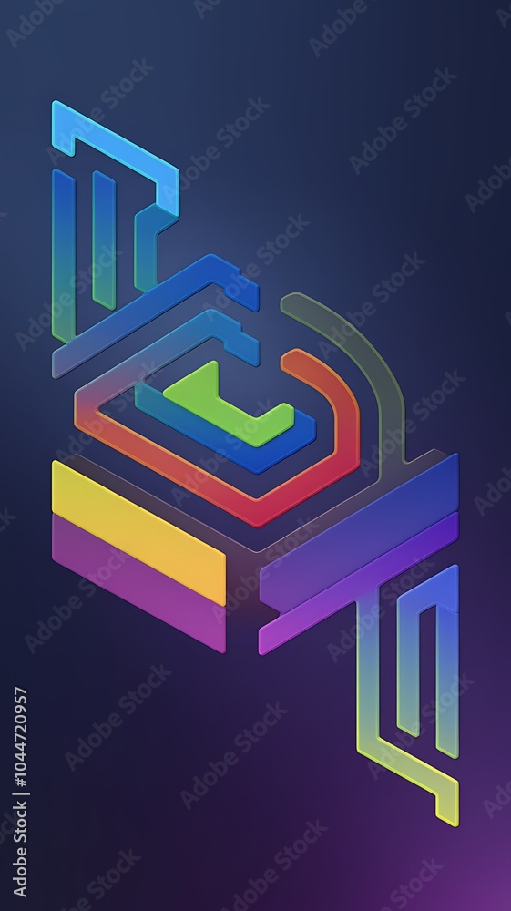 Poster vibrant geometric patterns merging retro aesthetics and bold typography for modern design inspiratio