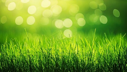 Obraz premium natural grass background with blurred bokeh 
