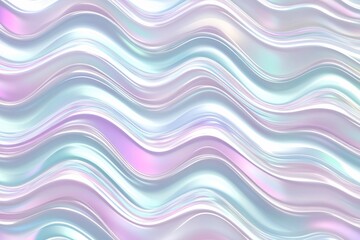 Fototapeta premium Abstract Iridescent Wave Background - Holographic Pastel Design