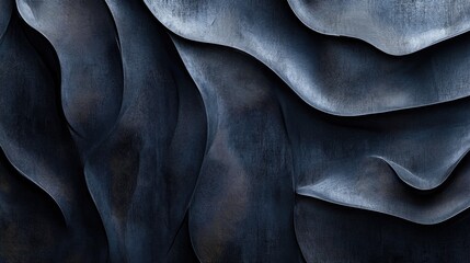 Obraz premium Abstract dark textured background featuring low contrast elegant wavy patterns