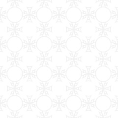 Seamless trend ornament of circles and arcs, geometric white shapes for textiles and wallpaper. Abstract panoramic pattern on a gray background for a New Year or wedding cover or card.