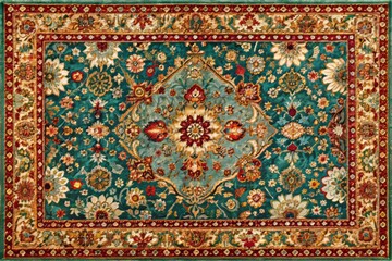 Fototapeta premium Vibrant Modern Rugs in Colorful Patterns to Enhance Home Decor and Add Style to Any Room