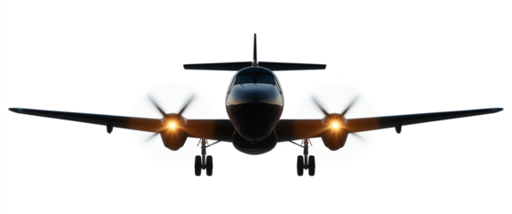 Airplane plane flight propeller jet in PNG isolated on a transparent background