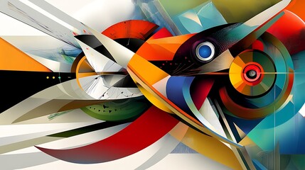 Colorful close-up illustration of a CD surrounded by decorative ribbons and vibrant colors, featuring shades of red, blue, and yellow in an artistic design