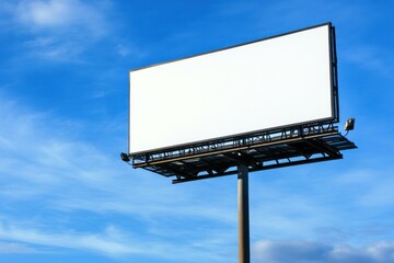 Blank Billboard Against a Blue Sky