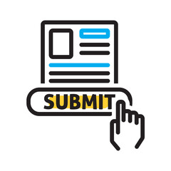 Vector multicolor icon for Submit button