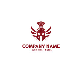 Obraz premium Vector spartan helmet logo design. Warrior helmet template. Creative sparta logo. Minimalist spartan
