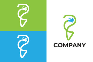letter p broom logo, cleaning logo, cleaning service logo, house cleaning logo
