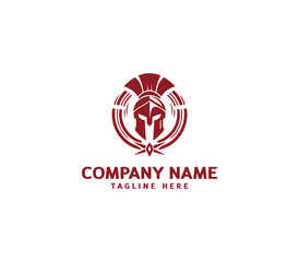 Vector spartan helmet logo design. Warrior helmet template. Creative sparta logo. Minimalist spartan