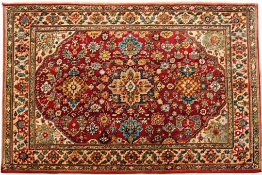 Vibrant Persian Rugs Displayed in a Colorful Array, Showcasing Intricate Patterns and Textures