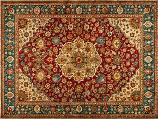Fototapeta premium Vibrant Persian Rugs Showcasing Rich Colors and Intricate Patterns for Elegant Home Decor