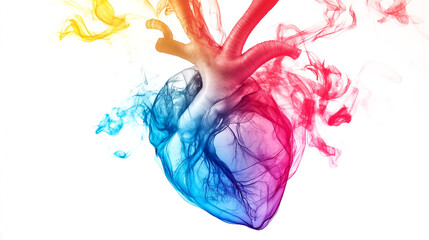Obraz premium Atrial fibrillation isolated on a transparent background