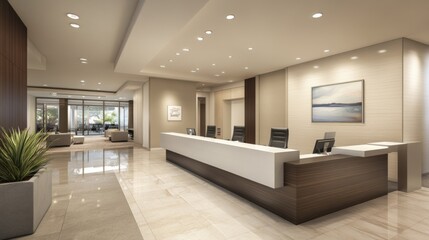 Modern Office with Clean Lines and Professional Staging