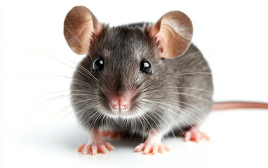 rat on a white background