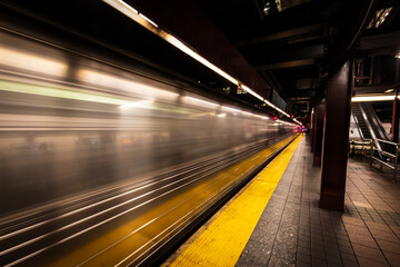 New York city train in high speed transit, USA © Alessandro Persiani