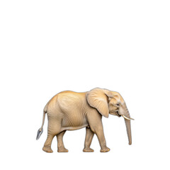 Fototapeta premium African elephant walking isolated transparent background