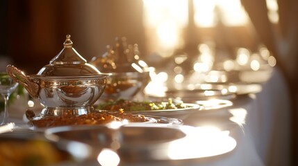 Traditional Curry Spread with Bright Garnishes