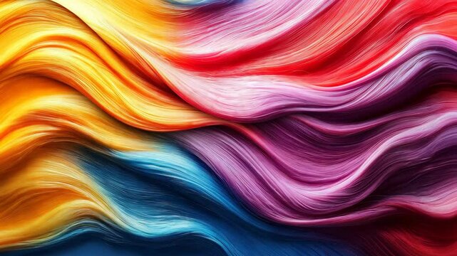 Colorful abstract flowing wave pattern, vibrant art concept