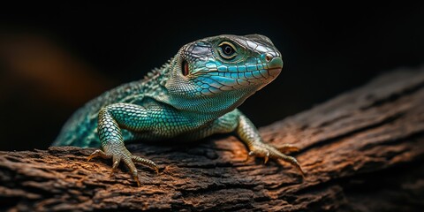 Fototapeta premium Lizard on Tree Branch