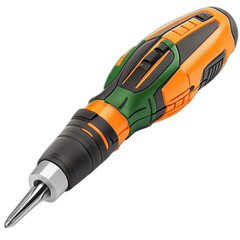 Orange and Green Electric Screwdriver with Black Grip Home Repair Tool