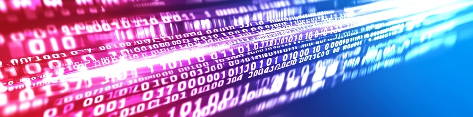 Technology background virtual reality machine learning cyber security stock quantum computing neural network quantum computing binary code futuristic light data stream