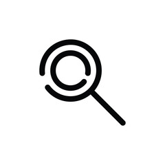 Magnifying glass search line art icon sign. Vector design
