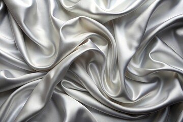Fototapeta premium Silhouette of smooth elegant silver silk or satin texture background