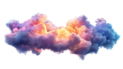Fototapeta premium Carbon pollution realistic clouds isolated on a transparent or white background