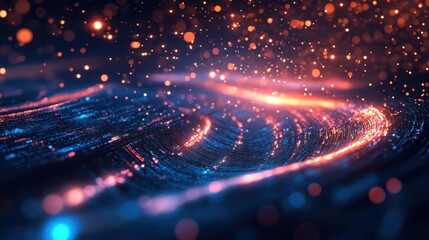 A futuristic 3D abstract techno illustration featuring a mystica