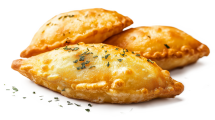 Cheese Pierogi isolated on a transparent or white background