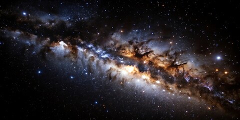 Milky Way Galaxy With Stars and Space Dust in the Universe