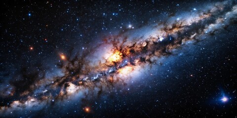 Milky Way Galaxy With Stars and Space Dust in the Universe