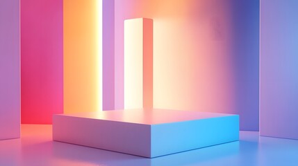 Futuristic  podium for product display