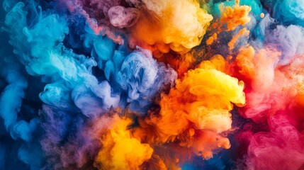 Vibrant Color Splash with Studio Lighting Effects