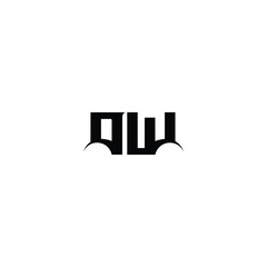 DW monogram logo design letter text name symbol monochrome logotype alphabet character simple logo