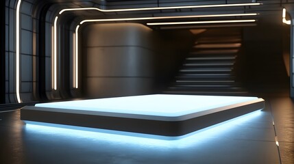 Obraz premium Futuristic podium for product display