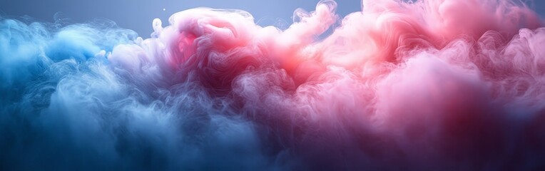 Abstract acrylic ink cloud swirling underwater in purple and blue tones