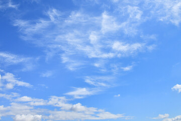 青空に浮かぶ柔らかい雲