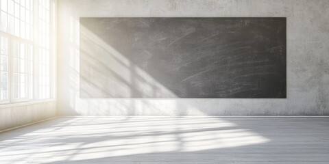 Empty Classroom with Blackboard