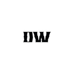 DW monogram logo design letter text name symbol monochrome logotype alphabet character simple logo