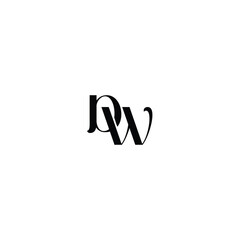 DW monogram logo design letter text name symbol monochrome logotype alphabet character simple logo