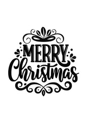 Christmas Greeting Black Font. Merry Christmas Stylish Font.