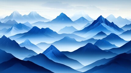 Smooth Gradient Transitions in Mountain Scenery