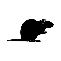 mouse animal icon solid vector design in trendy style