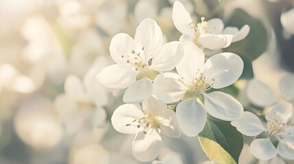 Fototapeta premium Soft Focus Garden Blossoms with Natural Lighting